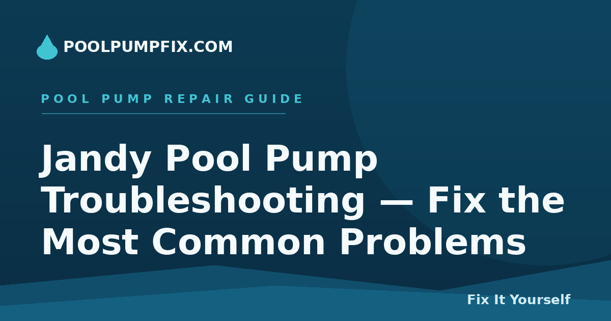 Jandy Pool Pump Troubleshooting — Fix the Most Common Problems