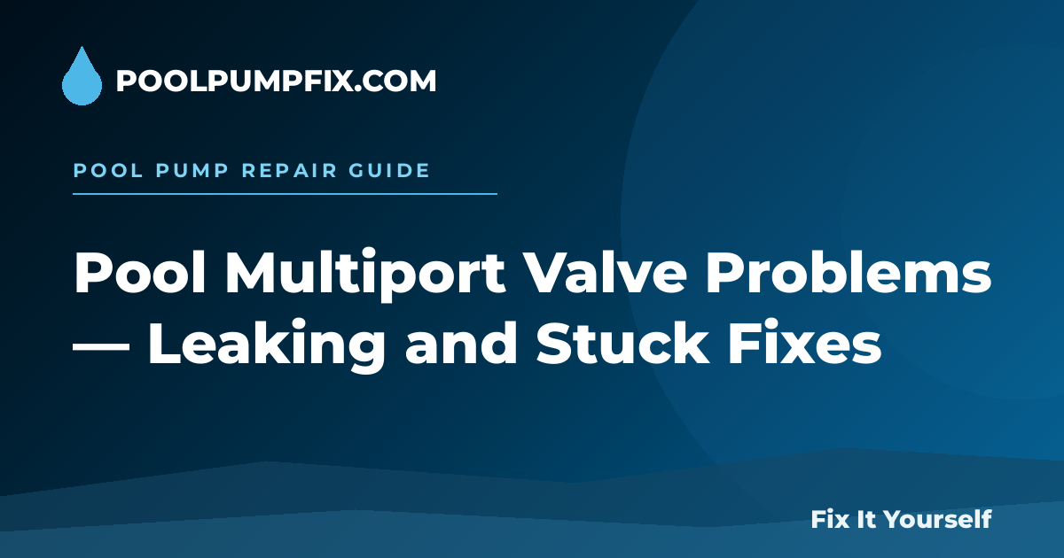 Pool Multiport Valve Problems diagram