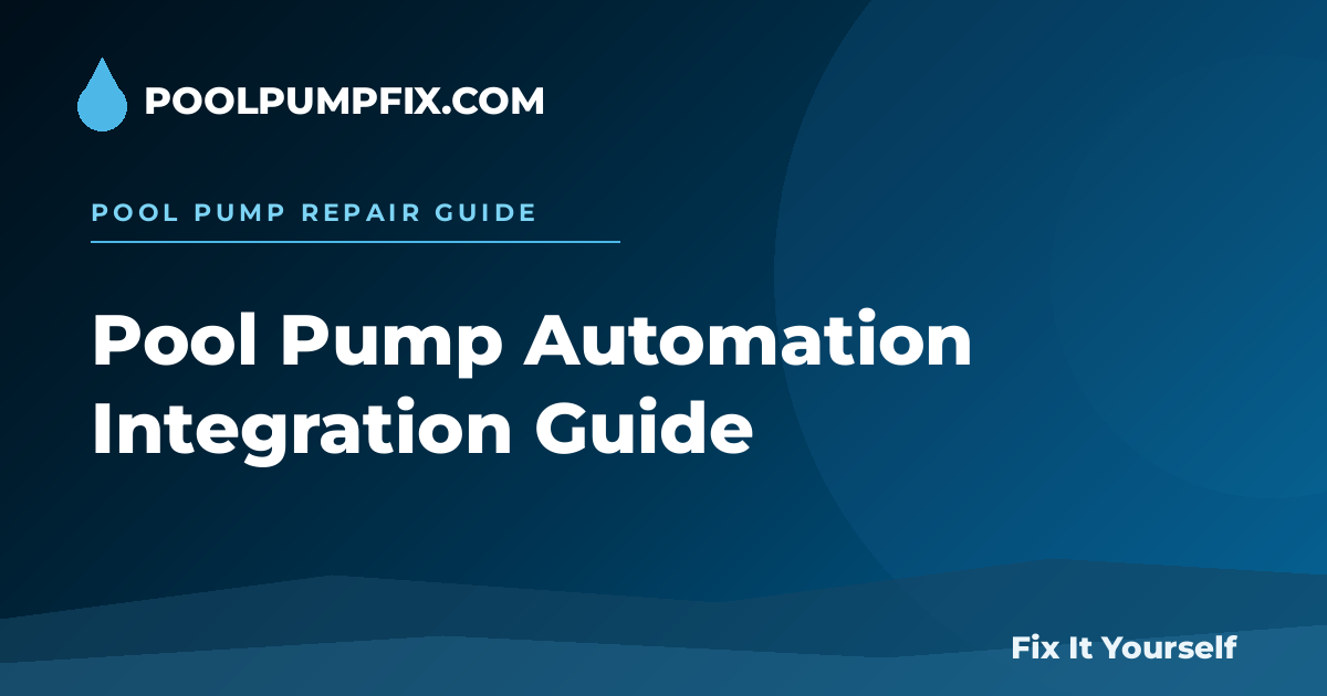 Pool Pump Automation Integration diagram