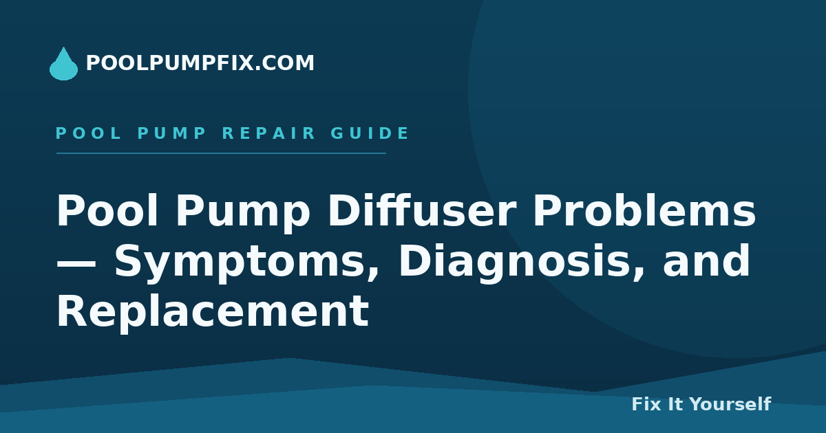 Pool Pump Diffuser Problems — Symptoms, Diagnosis, and Replacement