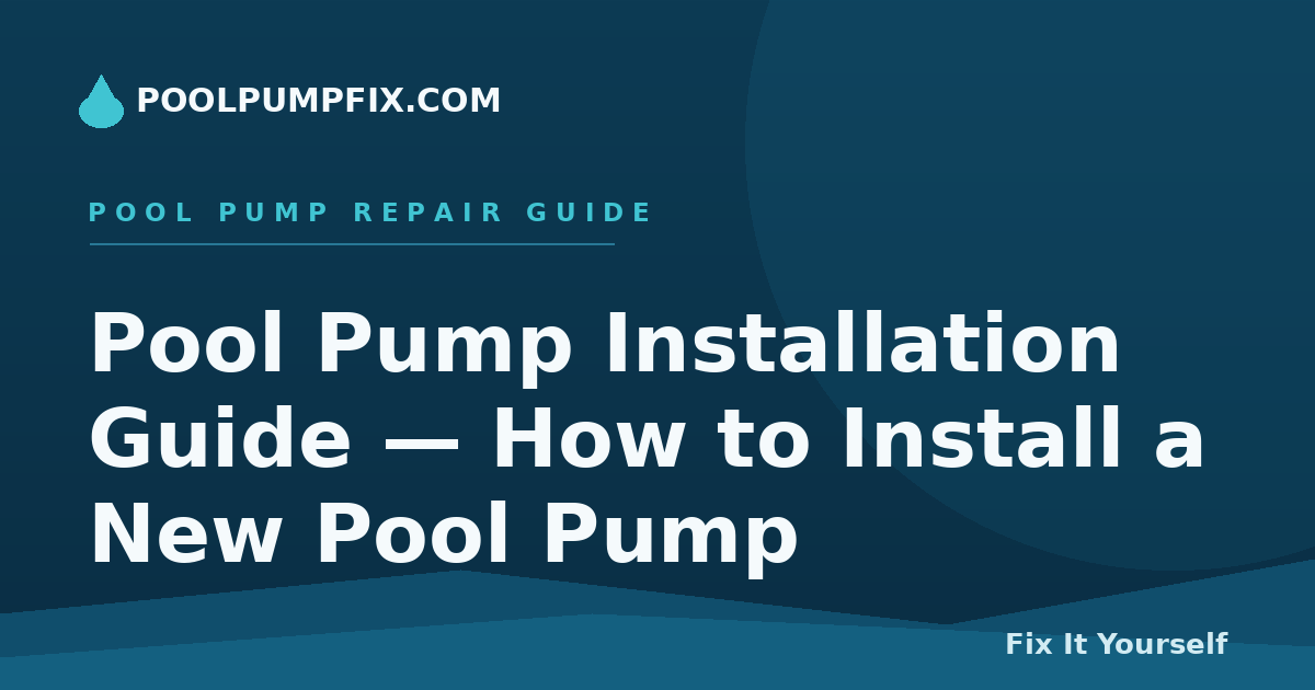 Pool Pump Installation Guide — How to Install a New Pool Pump
