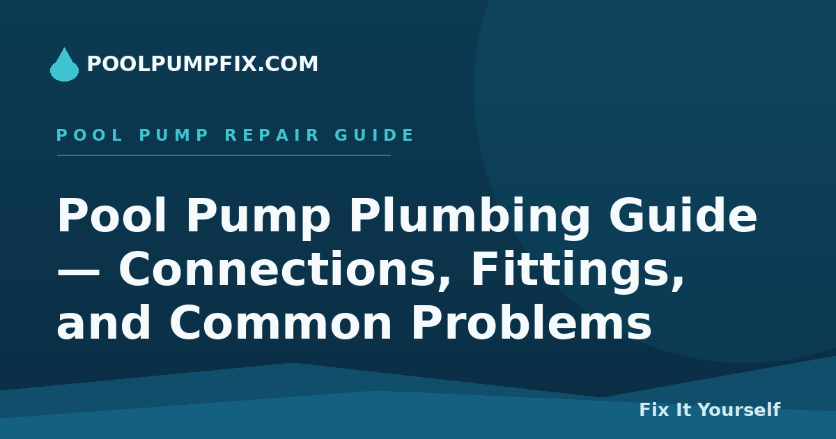 Pool Pump Plumbing Guide — Connections, Fittings, and Common Problems