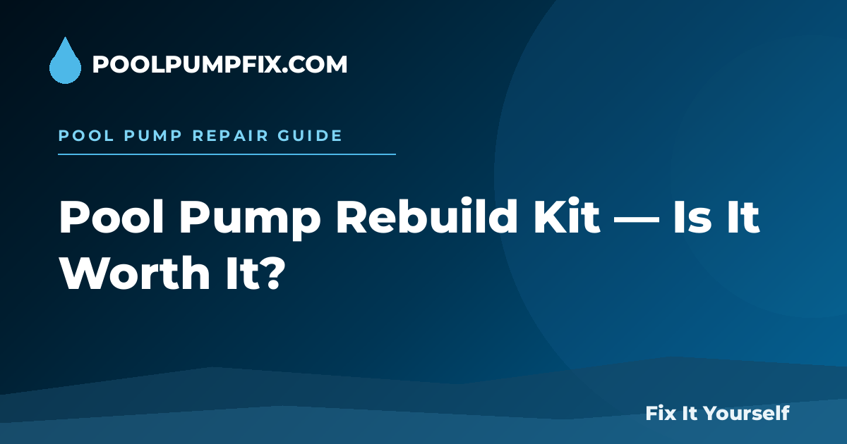 Pool Pump Rebuild Kit diagram