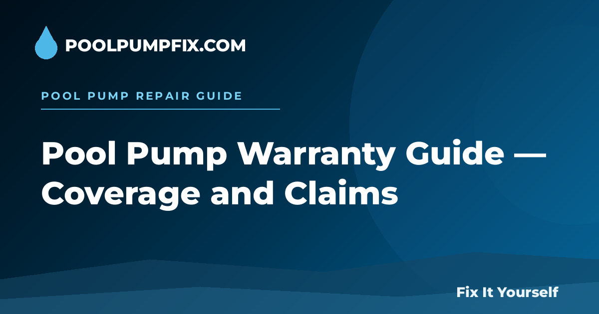 Pool Pump Warranty Guide diagram