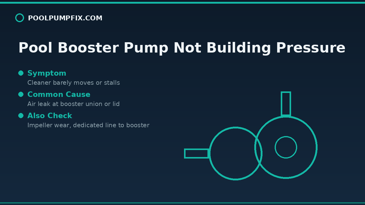 Pool booster pump not building pressure diagram