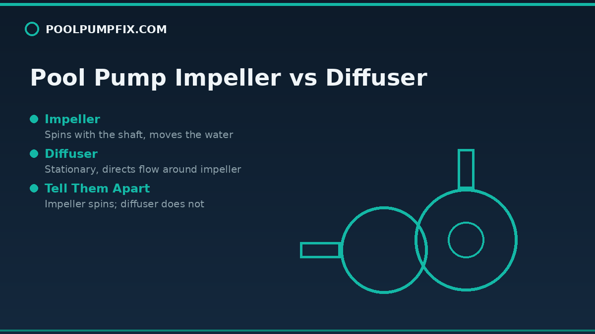 Pool pump impeller vs diffuser comparison diagram