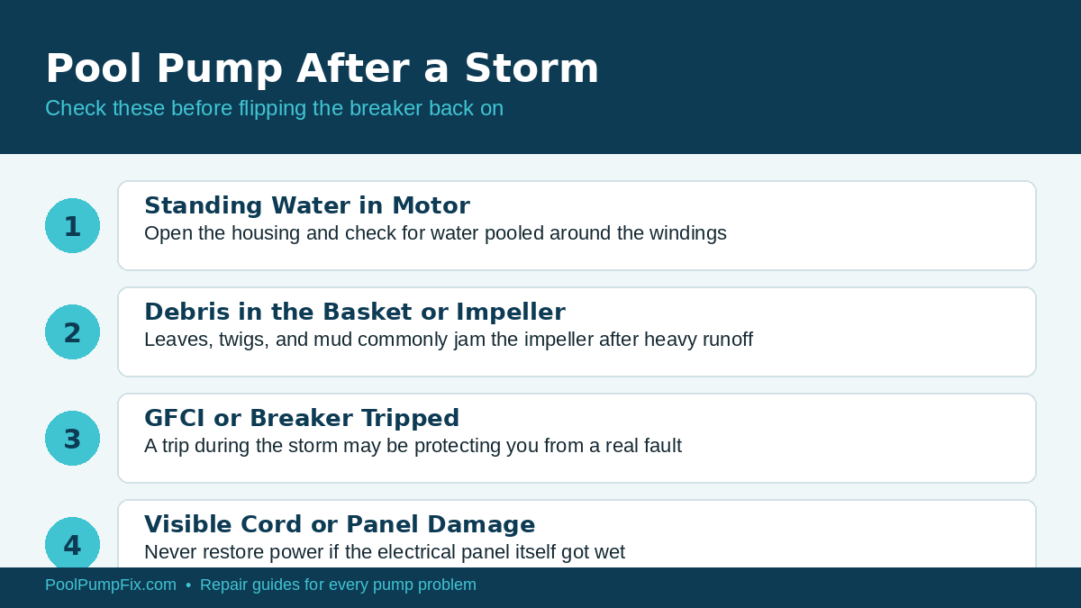 Pool Pump After a Storm — Check these before flipping the breaker back on